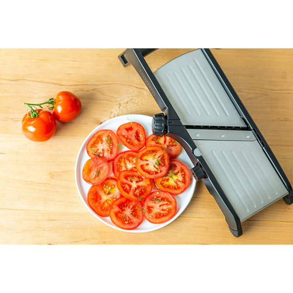 ColorLife Mandoline Food Slicer, Adjustable Stainless Steel With Waffle